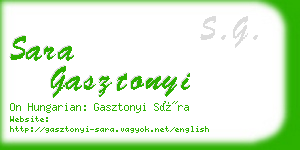 sara gasztonyi business card